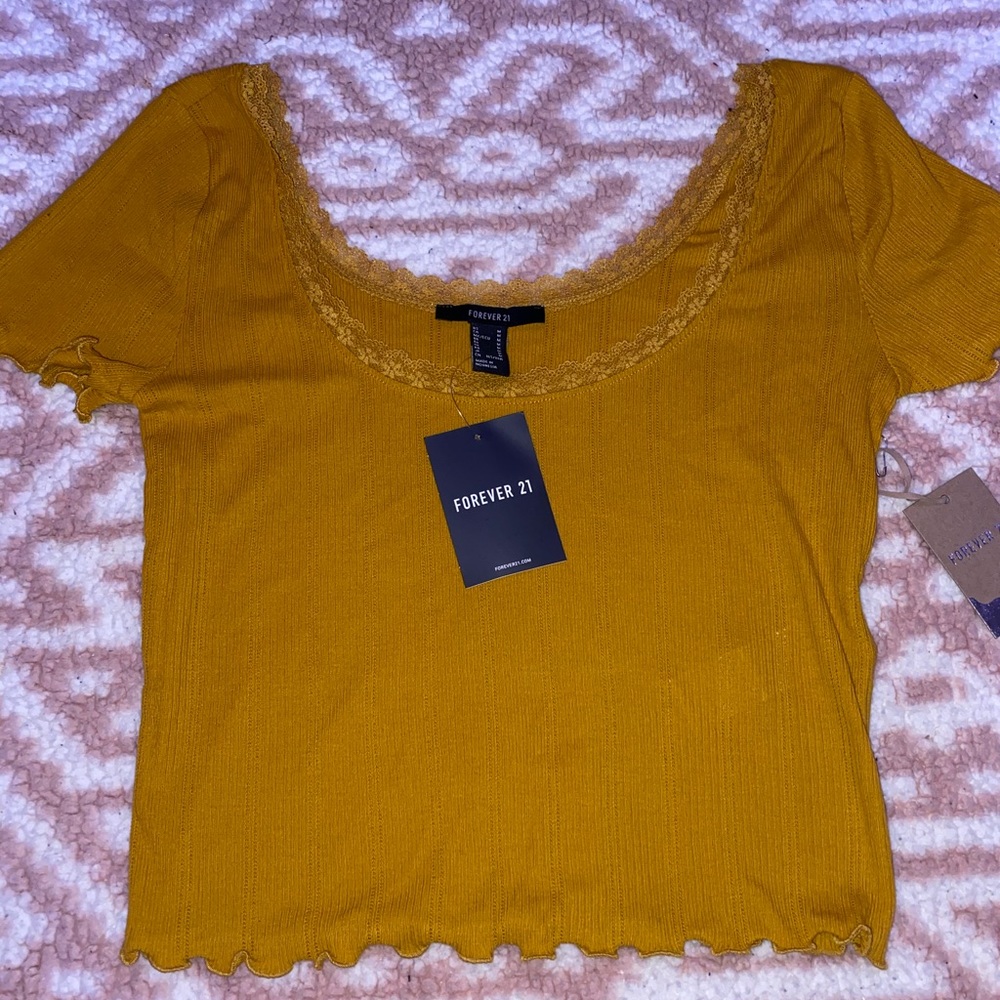 Yellow crop top